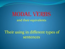 Презентация по иностранному языку Modal Verbs