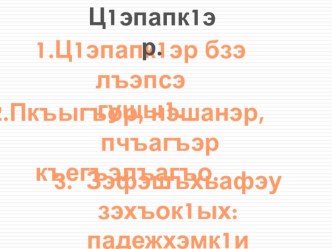 Презентация по адыгейскому языку на тему Местоимение (6 класс)