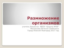 Презентация по биологии Размножение организмов (10 класс)