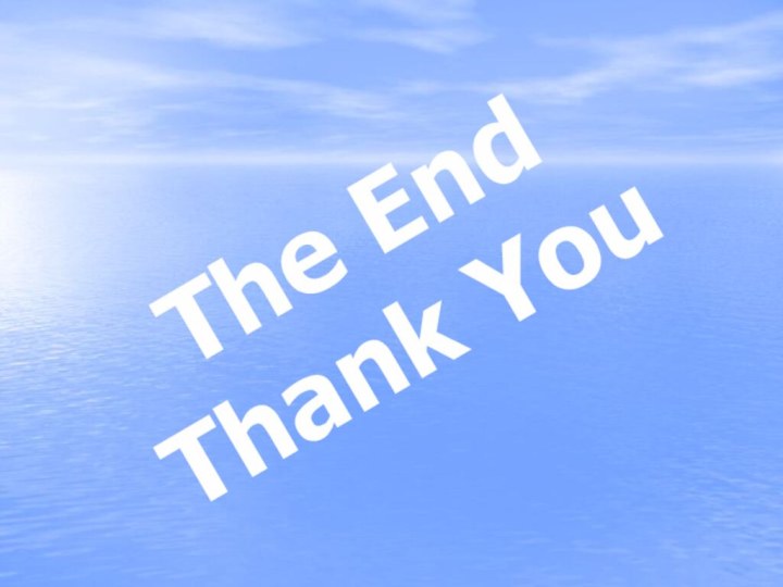 The EndThank You