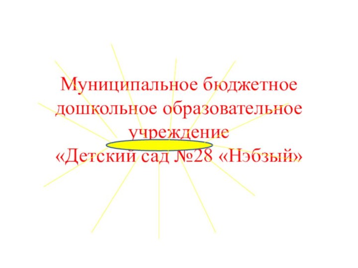 Муниципальное бюджетное дошкольное образовательное учреждение  «Детский сад №28 «Нэбзый»