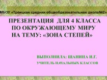 Презентация по окружающему миру на тему Зона Степей