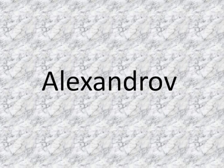 Alexandrov