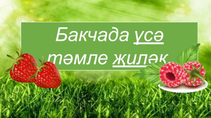 Бакчада үсә тәмле җиләк.