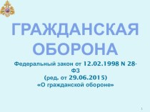 Презентация по охране труда на тему Гражданская оборона