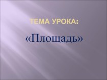 Презентация по теме Площадь 5 класс