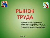 Презентация по обществознанию на тему Рынок труда