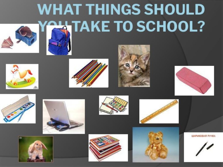 WHAT THINGS SHOULD YOU TAKE TO SCHOOL?