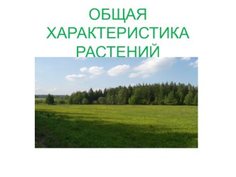 Презентация к урока Общая характеристика царства Растения