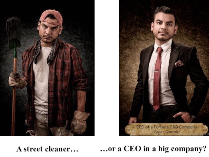 A street cleaner……or a CEO in a big company?