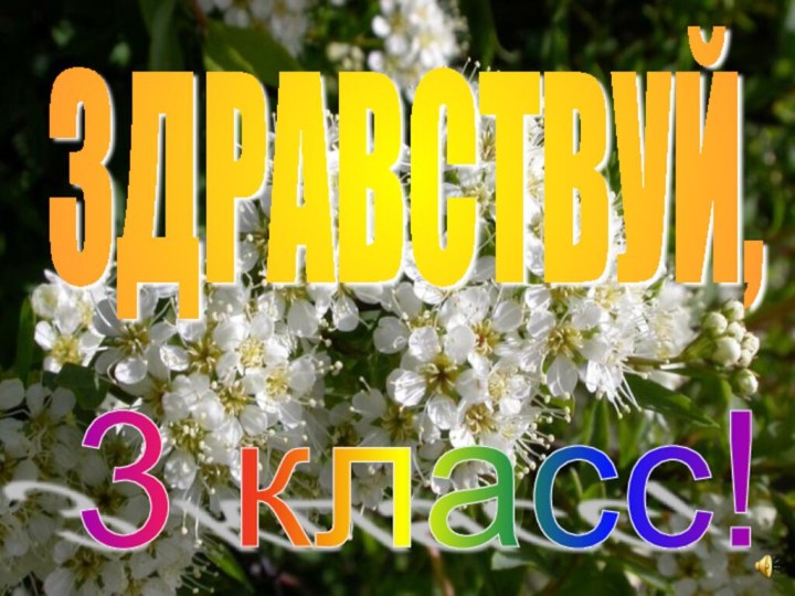 ЗДРАВСТВУЙ, 3 класс!