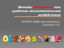 Презентация Методы наказания как средство воспитательного воздействия