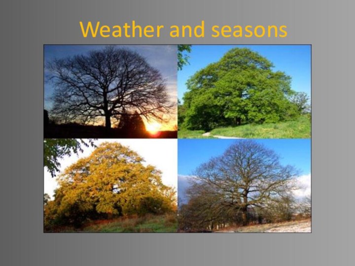 Weather and seasons