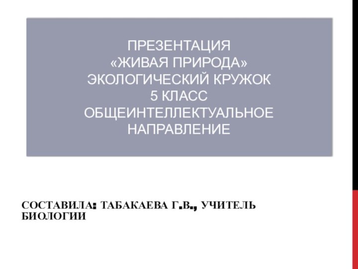 Презентация