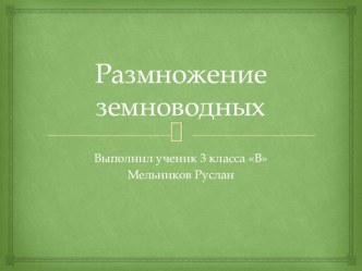 Презентация по окружающему миру на тему Головастики