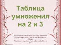 Дидактический материал к уроку Таблица умножения на 2 и 3