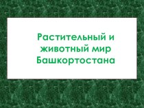 Животный и растительный мир Башкортостана (8 класс)