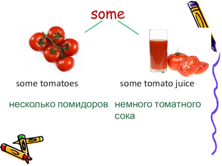 somesome tomatoessome tomato juiceнесколько помидоровнемного томатного сока