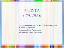 Презентация Радуга в физике