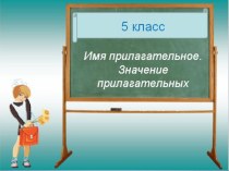 Презентация по русскому языку Имя прилагательное (5 класс)