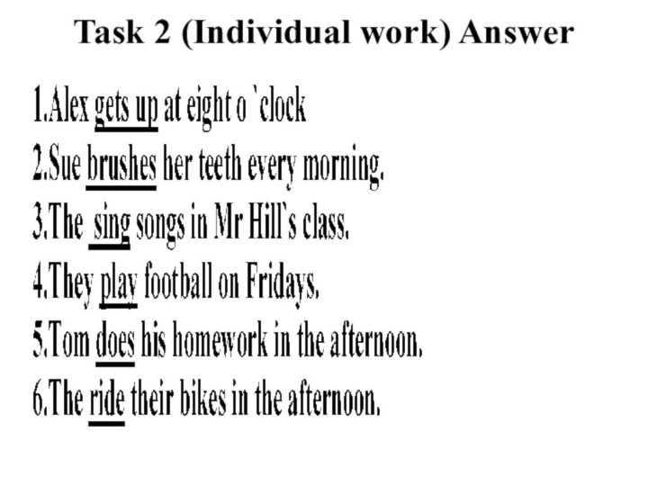 Task 2 (Individual work) Answer