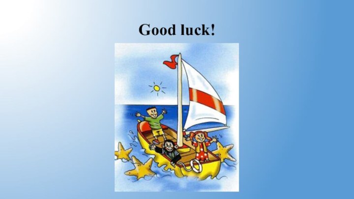 Good luck!