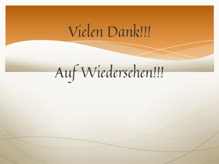 Vielen Dank!!!Auf Wiedersehen!!!