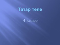 Презентация по татарскому языку на тему Зат алмашлыклары (4 класс).