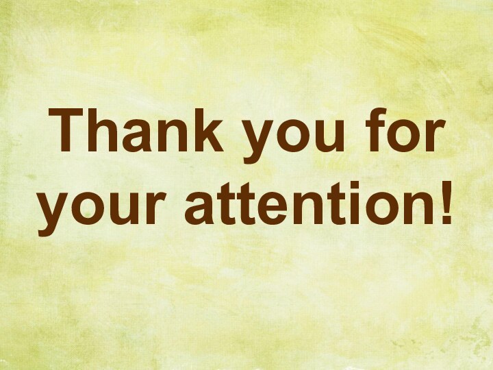 Thank you for your attention!