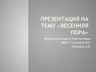 Презентация по литературе на тему Стихи про весну