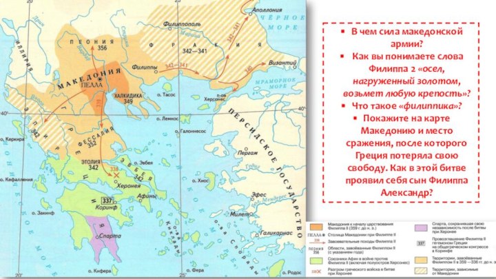 В чем сила македонской армии? Как вы понимаете слова Филиппа 2 «осел,