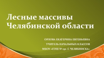 Лесные массивы Челябинской области