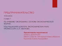 Презентация по экономике на тему Предпринимательство (10 класс)