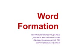 Презентация по английскому языку на тему Word formation