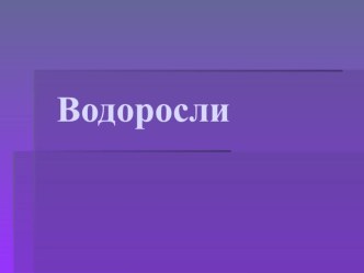 Презентация по биологии на тему Водоросли