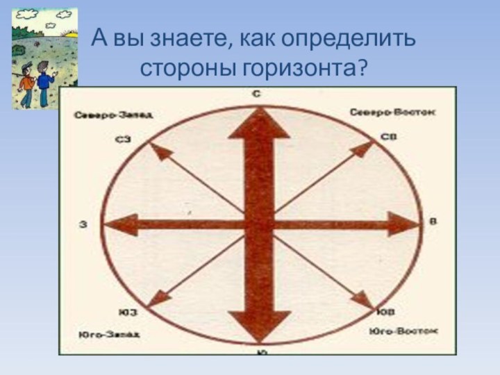 А вы знаете, как определить стороны горизонта?