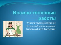 Презентация по технологии на тему Влажно-тепловые работы (5 класс)