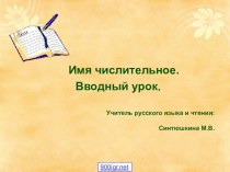 Презентация по русскому языку в 9 классе в школе 8 вида по теме:Имя числительное