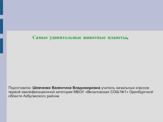 Презентация Эти удивительные животные