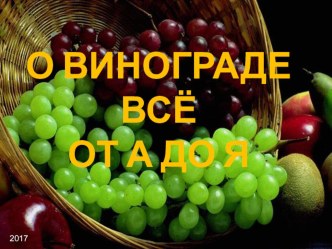 Презентация внеклассного мероприятияВсё о винограде