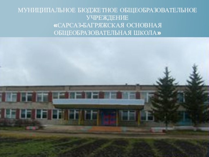 Муниципальное бюджетное общеобразовательное учреждение «Сарсаз-Багряжская основная общеобразовательная школа»