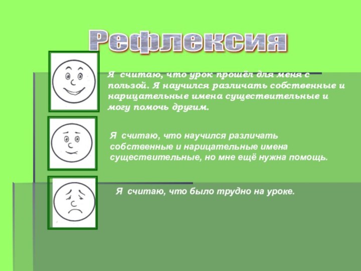 Я считаю, что урок прошёл для меня с пользой. Я научился различать