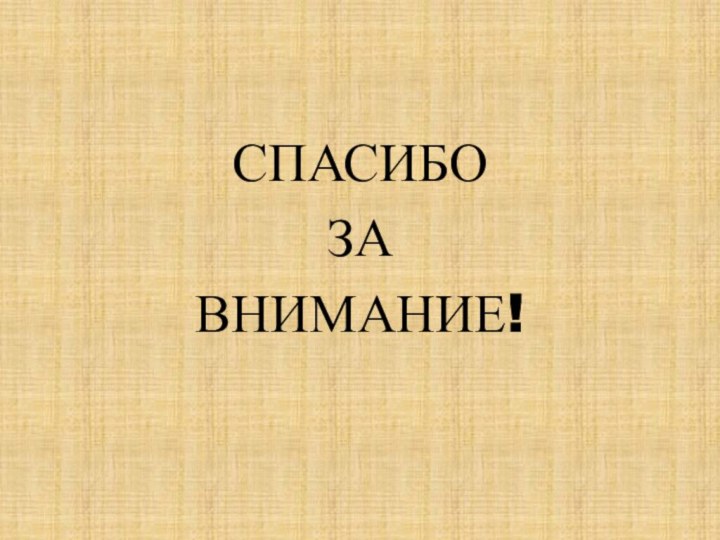 СПАСИБО ЗА ВНИМАНИЕ!