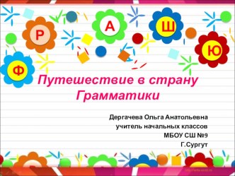 Презентация по русскому языку на тему Путешествие в страну Грамматики