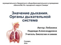 Значение дыхания. Органы дыхательной система