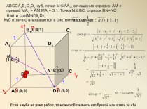 Презентация по теме Нахождение угла между прямыми методом координат