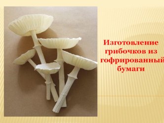 Мастер класс Грибочки из гофрированной бумаги 6 класс