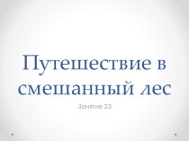 Презентация к занятию Путешествие в смешанный лес к пособию Здравствуй мир (Школа 2100)