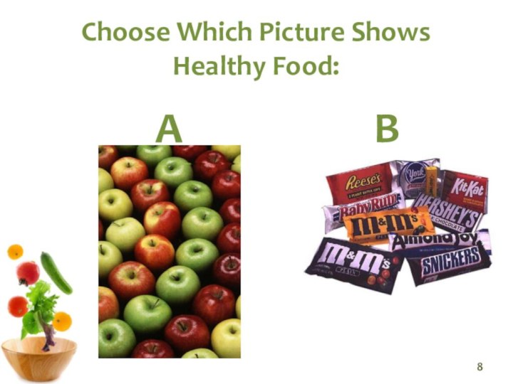 Choose Which Picture Shows Healthy Food:AB