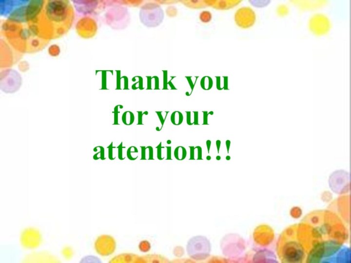 Thank you for your attention!!!